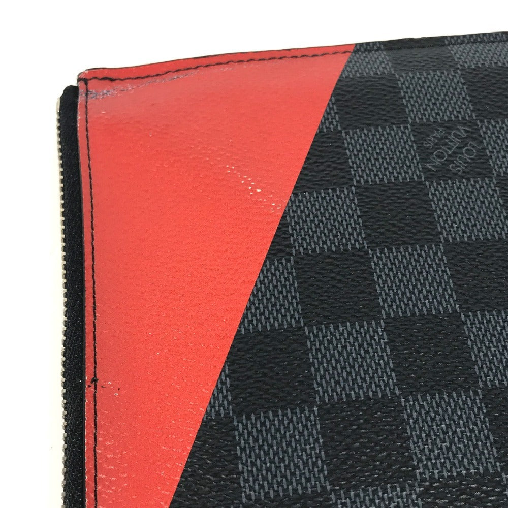 LOUIS VUITTON Clutch bag N41594ã Damier Grafitto Canvas black America's Cup Damier Graphite Pochette Jules GM