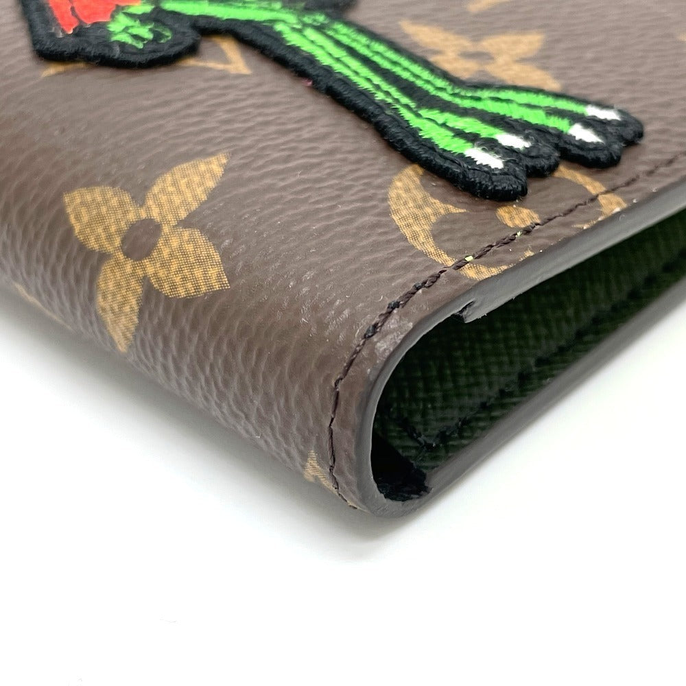 LOUIS VUITTON Folded wallet M80156 Monogram canvas Brown Animal Monogram Wallet mens