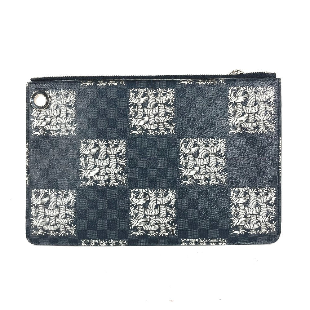 LOUIS VUITTON Clutch bag N61231 Damier Grafitto Canvas black Damier Grafitte Pochette Jules PM mens