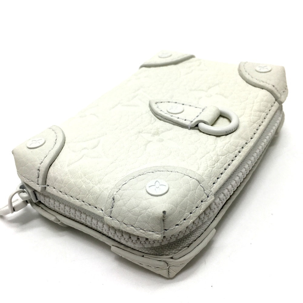 LOUIS VUITTON Trifold wallet M80209 Taurillon Clemence Leather white Monogram LV friend print unisex(Unisex)