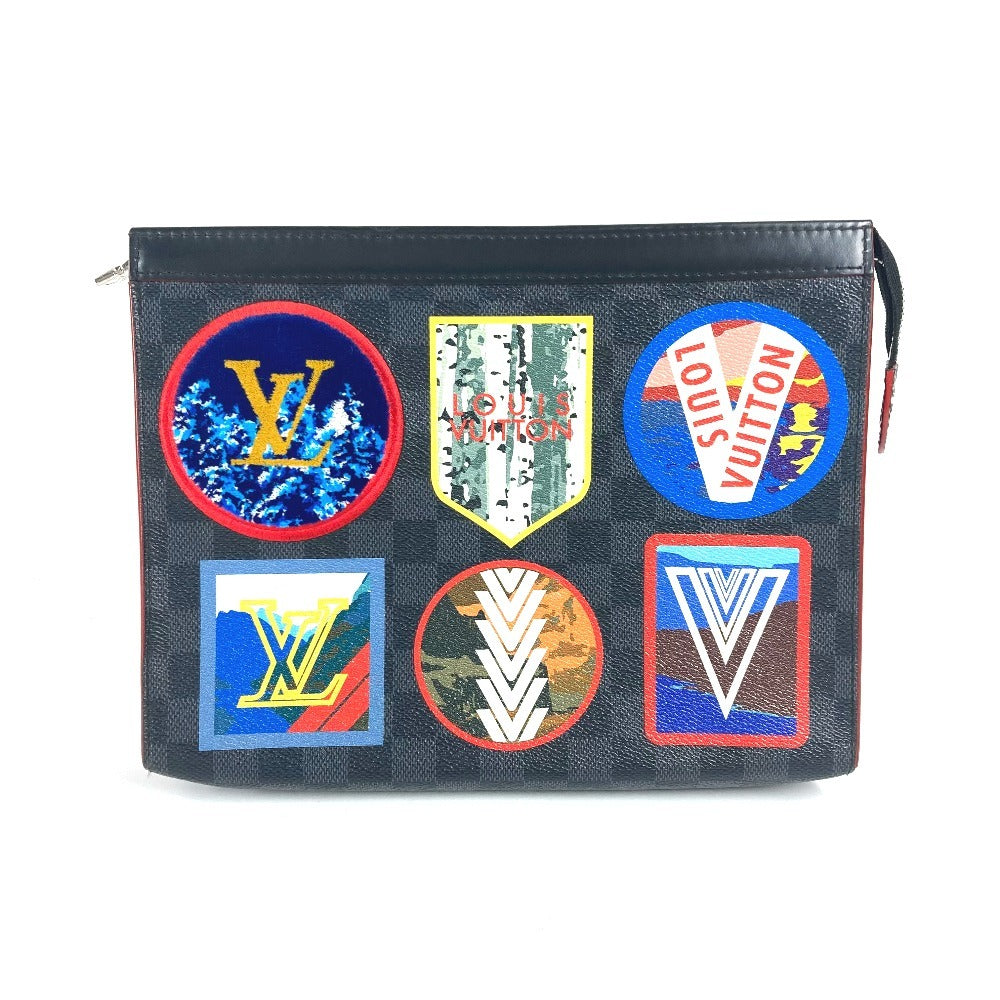 LOUIS VUITTON Clutch bag N60134 Damier Grafitto Canvas black Damier Graphite LV Alps Collection Pochette Voyage MM mens