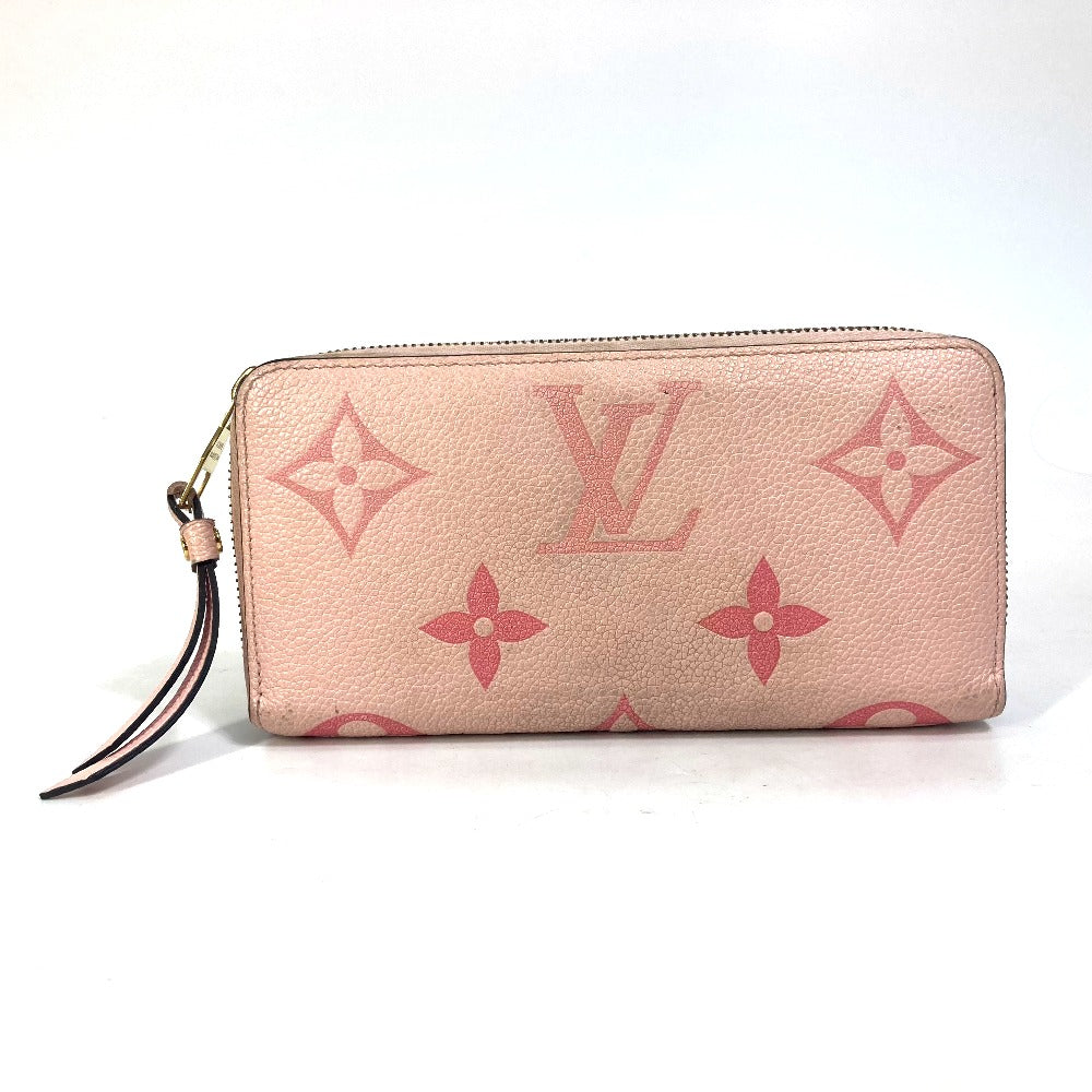 LOUIS VUITTON Long Wallet Purse M80403 Monogram Ann Platt Leather pink Monogram Empreinte by the Pool Zippy wallet Women