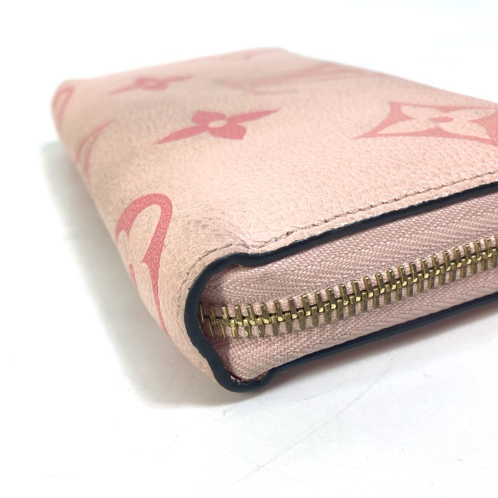 LOUIS VUITTON Long Wallet Purse M80403 Monogram Ann Platt Leather pink Monogram Empreinte by the Pool Zippy wallet Women