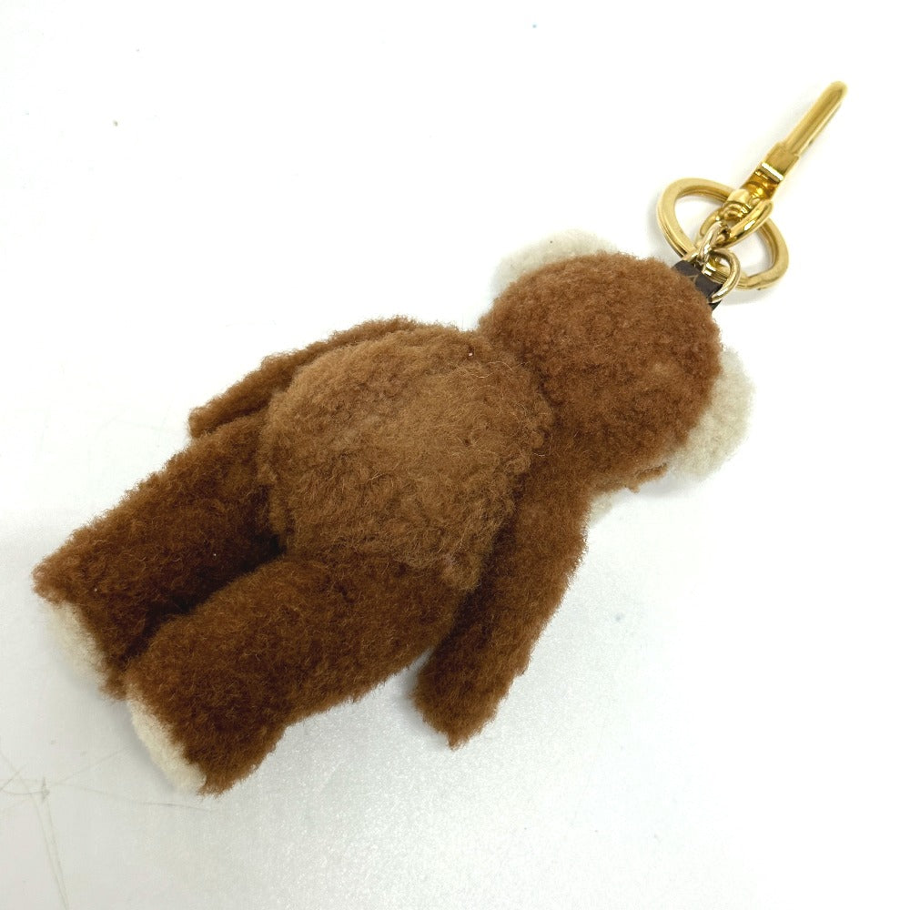 LOUIS VUITTON key ring M69854 mohair Brown Porto Cle LV Teddy Bear Women