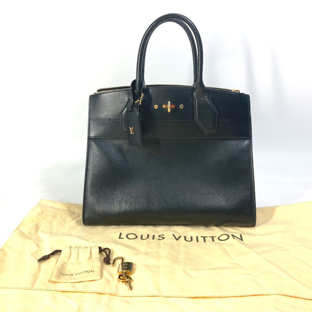 LOUIS VUITTON Handbag M53015  leather black Bag City Steamer MM Women