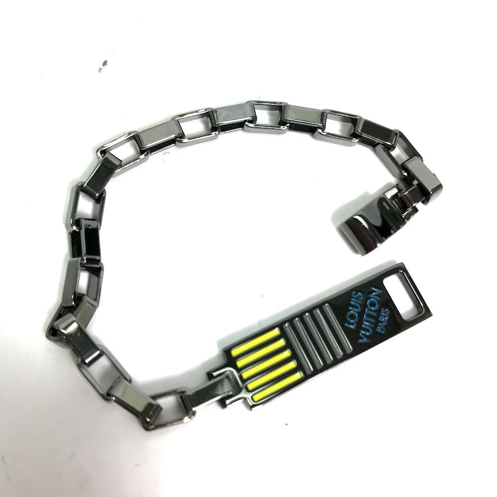 LOUIS VUITTON bracelet MP2226 metal Silver Accessories Damier colors logo mens