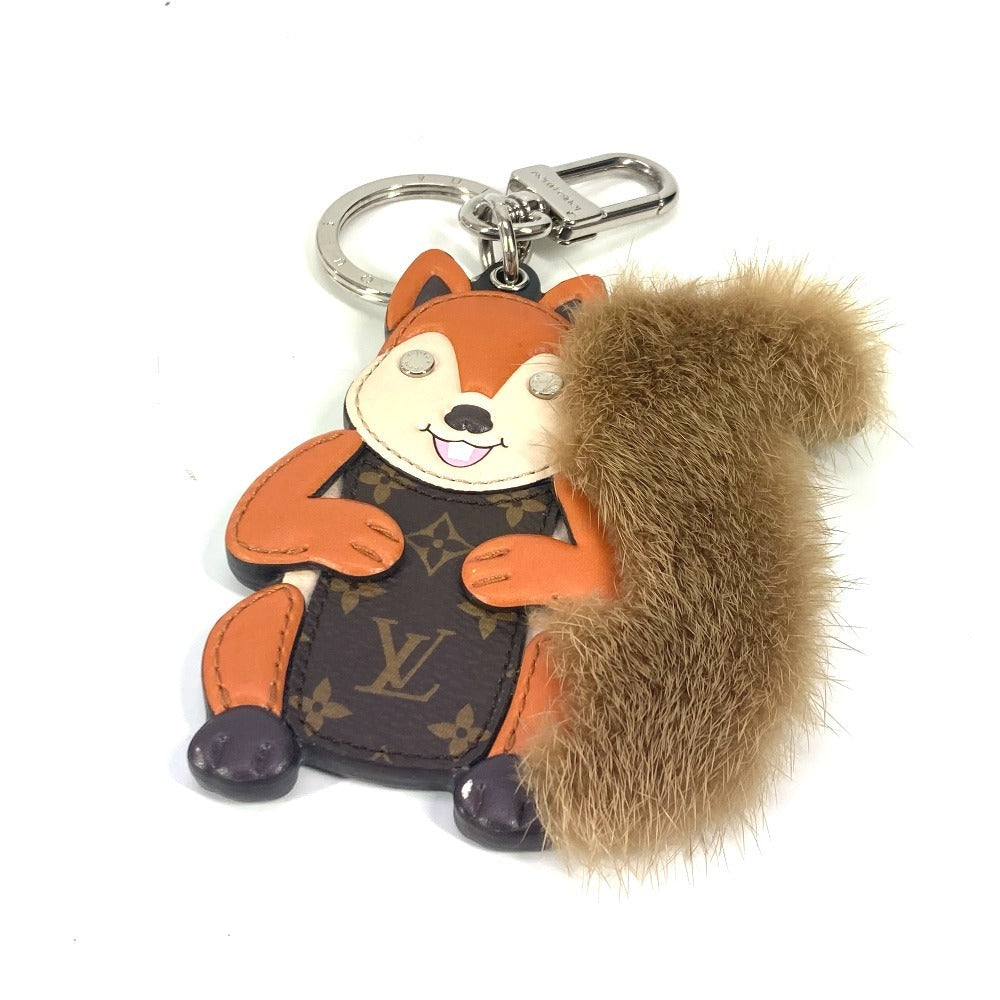 LOUIS VUITTON key ring M00345 Monogram canvas Brown Monogram Portocle Squaral Lis unisex(Unisex)
