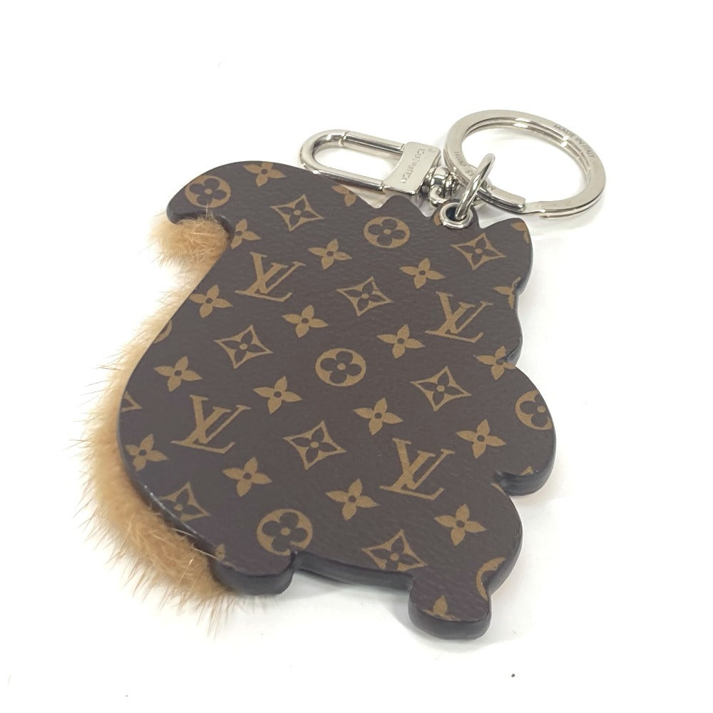 LOUIS VUITTON key ring M00345 Monogram canvas Brown Monogram Portocle Squaral Lis unisex(Unisex)
