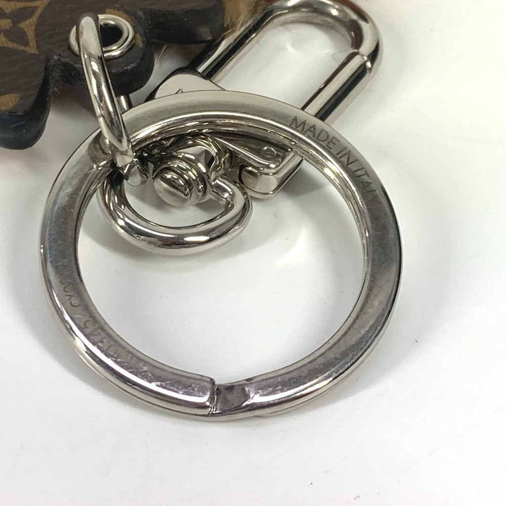 LOUIS VUITTON key ring M00345 Monogram canvas Brown Monogram Portocle Squaral Lis unisex(Unisex)