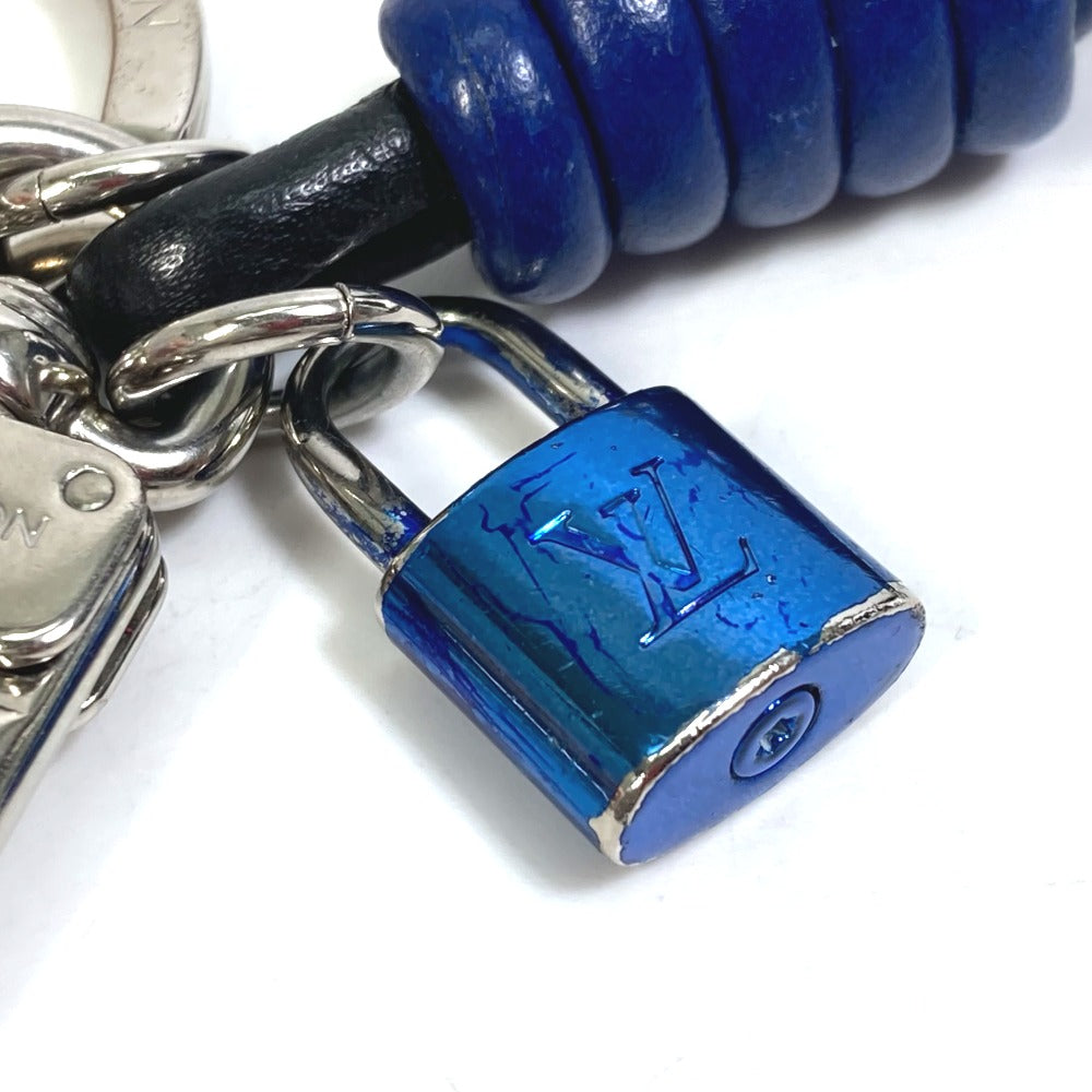 LOUIS VUITTON key ring M61713 leather blue Porto Crenot Rock