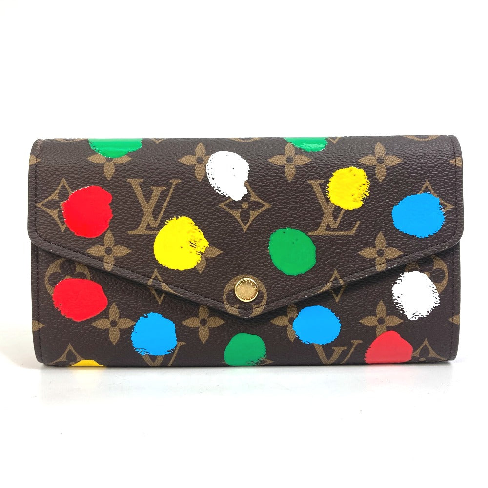 LOUIS VUITTON Long Wallet Purse M81980 Monogram canvas Brown LVxYK Yayoi Kusama Monogram Portefeuille Sarah NM Women