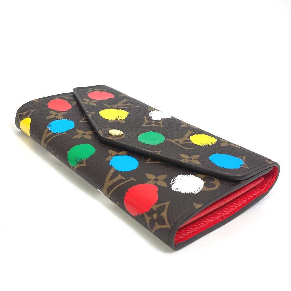 LOUIS VUITTON Long Wallet Purse M81980 Monogram canvas Brown LVxYK Yayoi Kusama Monogram Portefeuille Sarah NM Women