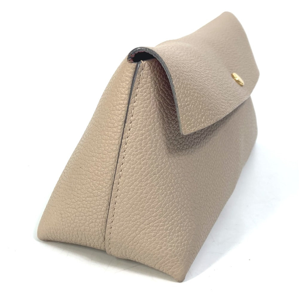 LOUIS VUITTON Pouch M61477 leather beige pouch with flap Pochette Rivet GM Women