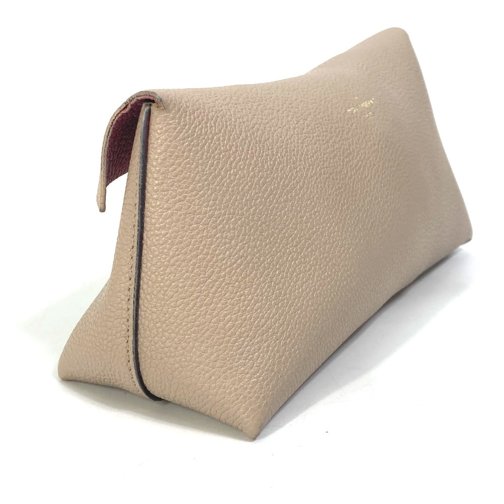 LOUIS VUITTON Pouch M61477 leather beige pouch with flap Pochette Rivet GM Women