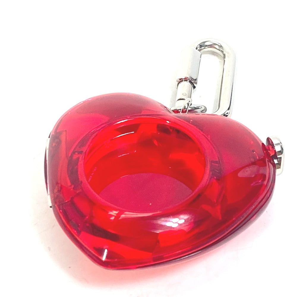LOUIS VUITTON key ring R17599 plastic Red Carabiner Tambour Horizon Heart