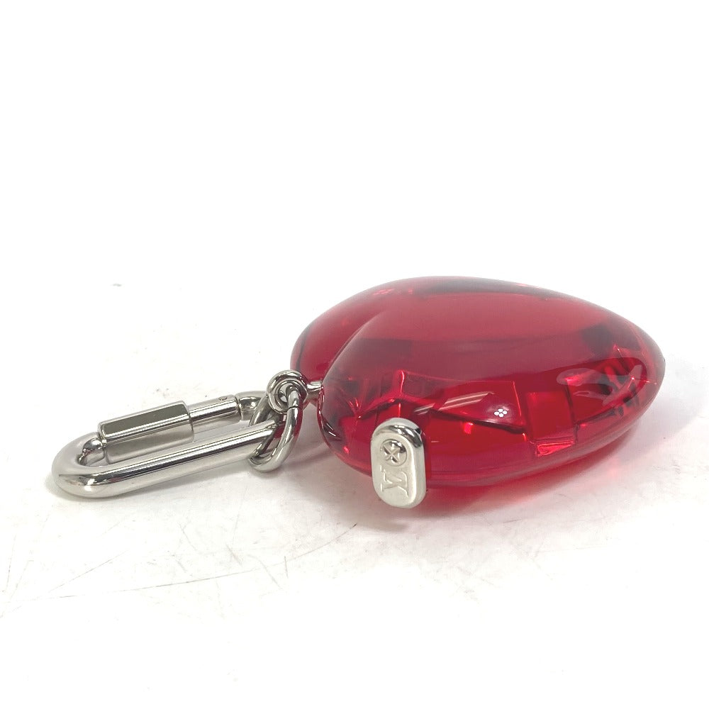 LOUIS VUITTON key ring R17599 plastic Red Carabiner Tambour Horizon Heart