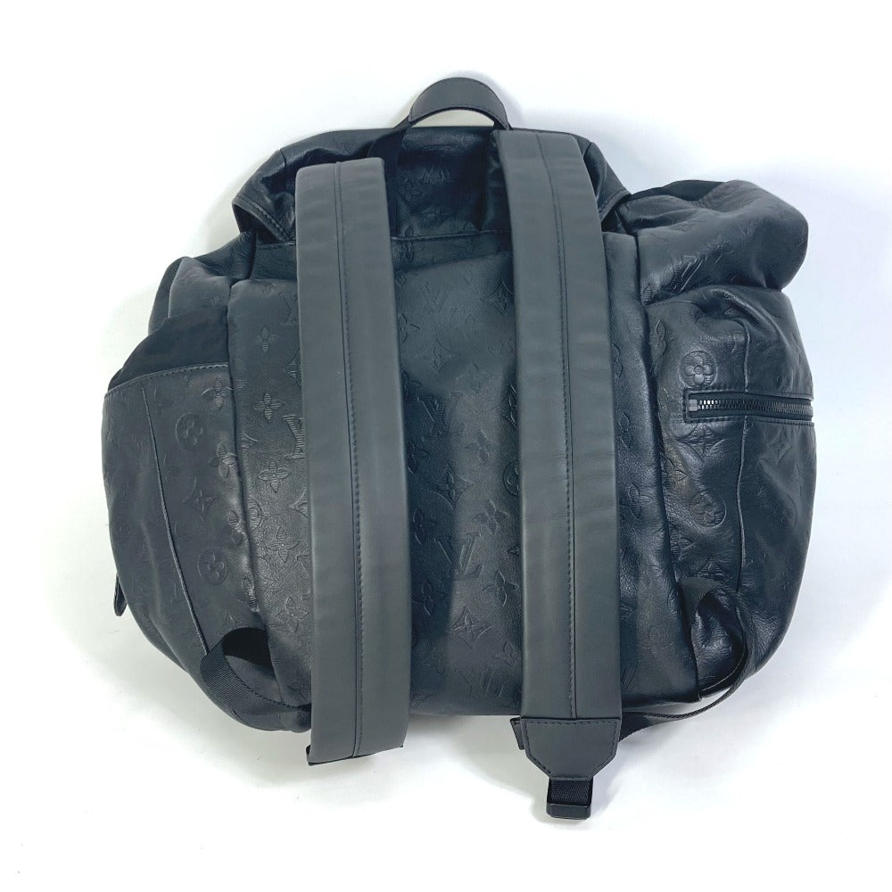 LOUIS VUITTON Backpack M43680 leather black Monogram shadow Discovery backpack