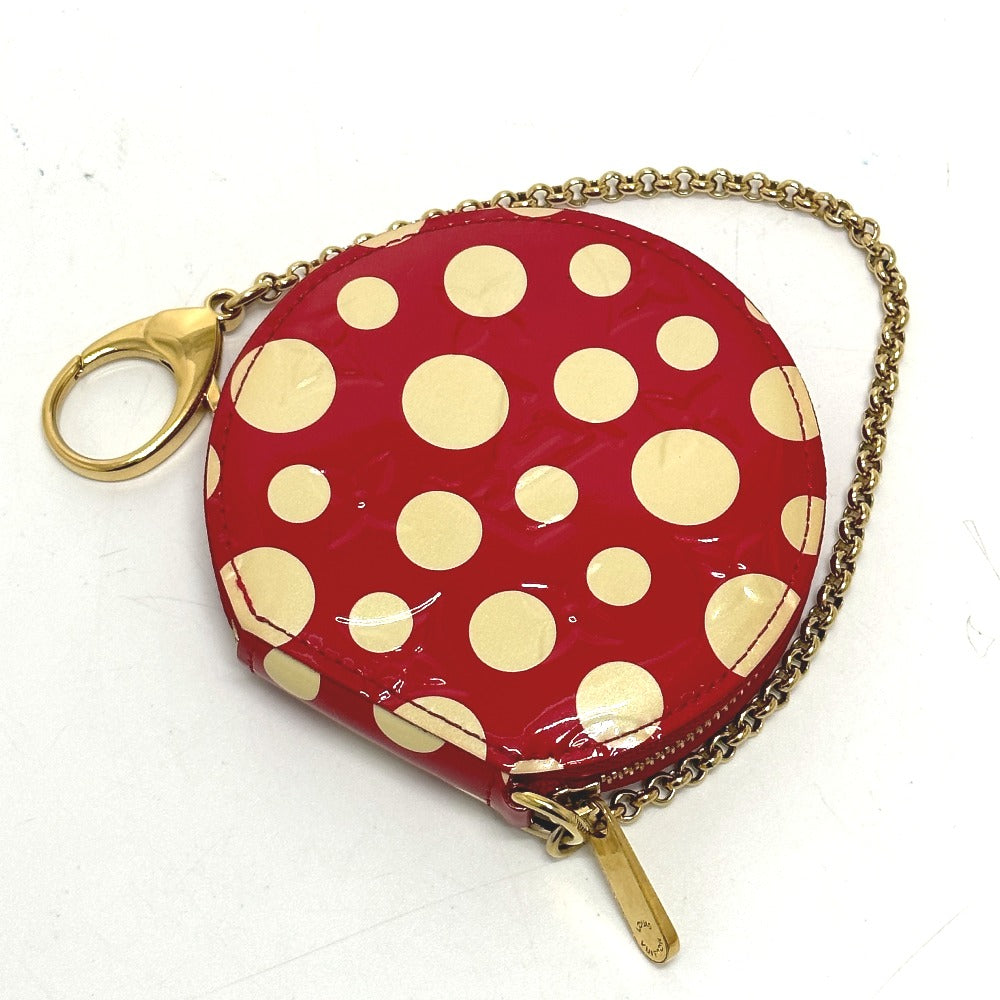 LOUIS VUITTON Coin case M91570 Patent leather Red Monogram Vernis Yayoi Kusama collaboration portomone chapeau dot infinity Women