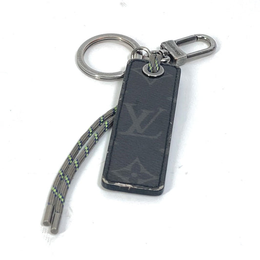 LOUIS VUITTON key ring MP0929 Coated canvas Gray type Monogram Eclipse Glaze Portocle Tag Monogram Fluo