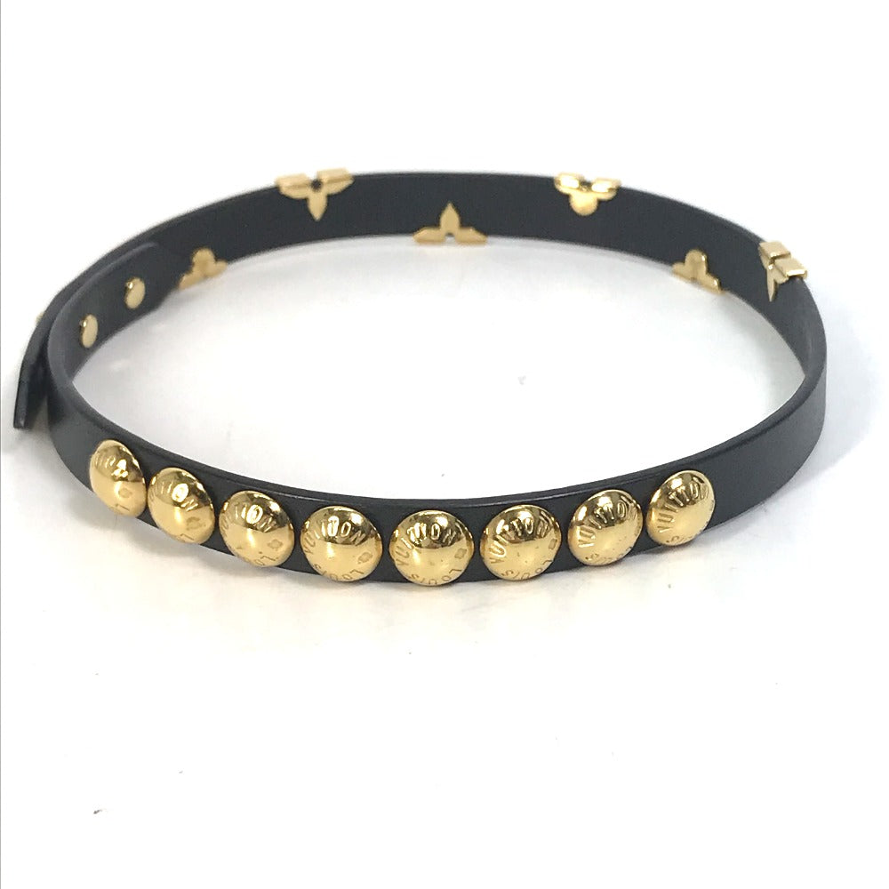 LOUIS VUITTON bracelet M6557F leather black Double bracelet Bracelet Daily Monogram Studs Women 17