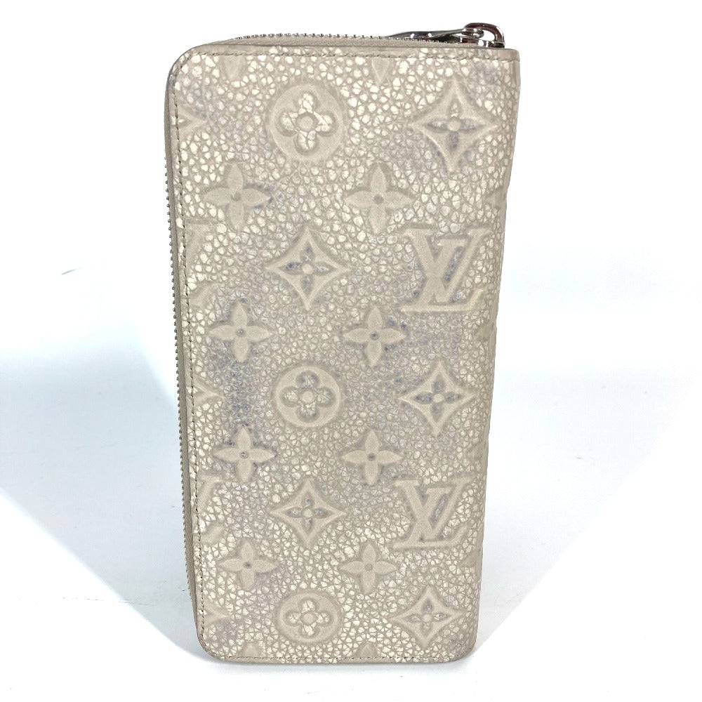 LOUIS VUITTON Long Wallet Purse M81573 Taurillon Clemence Leather beige Taurillon Clemence Climbing Zippy Wallet Vertical mens