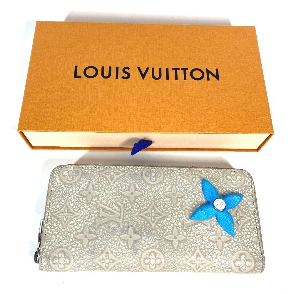 LOUIS VUITTON Long Wallet Purse M81573 Taurillon Clemence Leather beige Taurillon Clemence Climbing Zippy Wallet Vertical mens