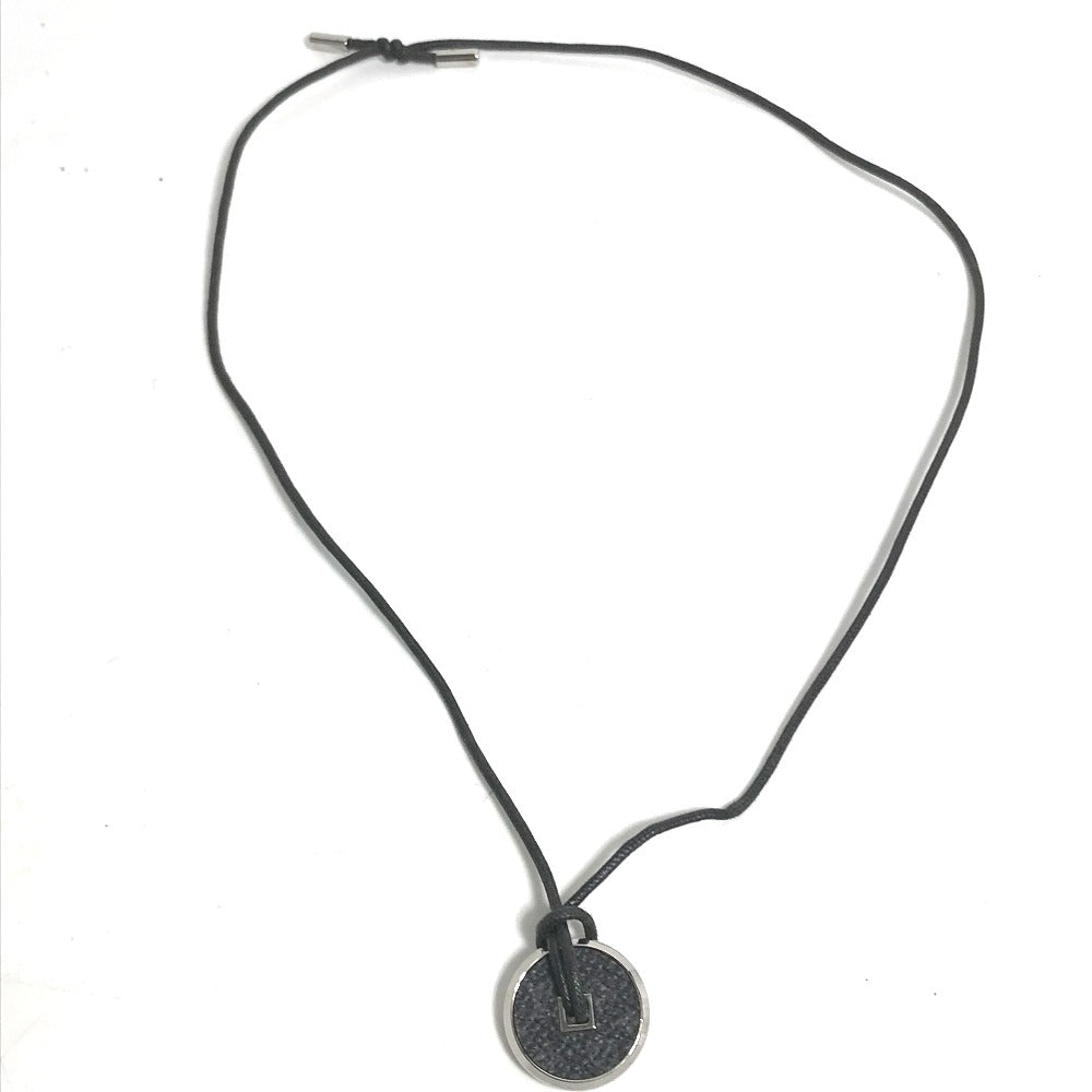 LOUIS VUITTON Necklace M62589 metal Silver Monogram Eclipse Collier Coin Necklace