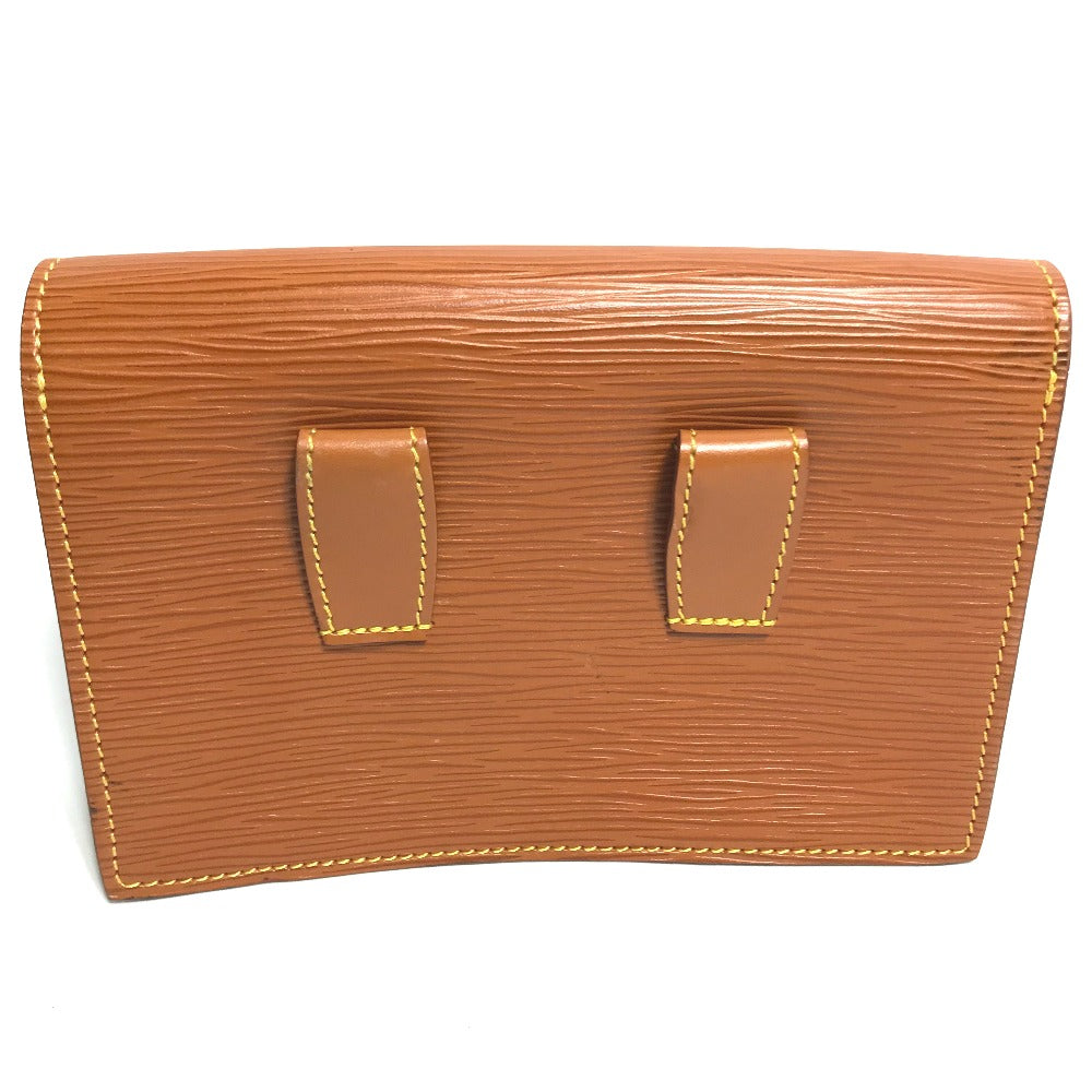 LOUIS VUITTON Pouch M52603 Epi Leather Brown Epi Santure Tilsit Women