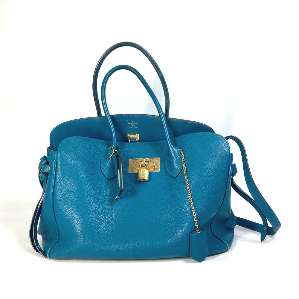 LOUIS VUITTON Shoulder Bag M55023 leather blue Handbag Bag Tote Bag Mira MM Women