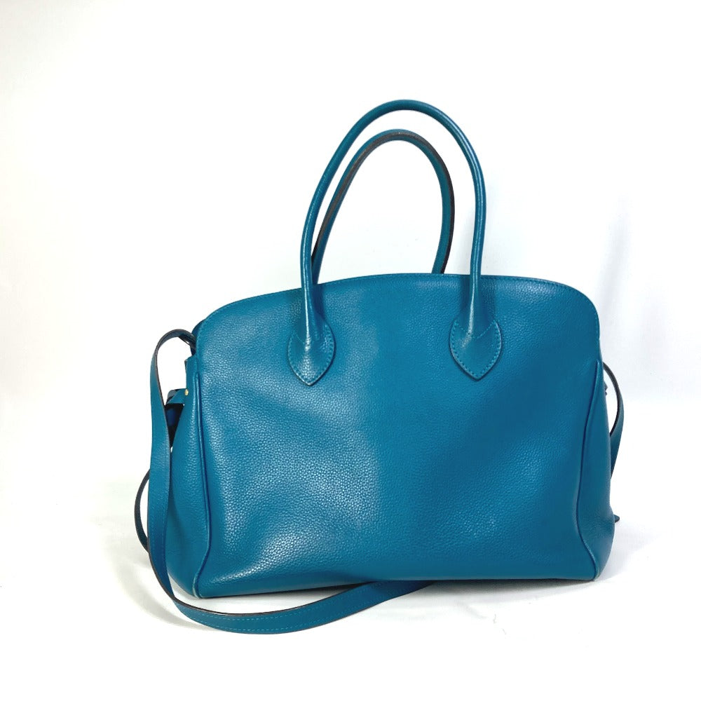 LOUIS VUITTON Shoulder Bag M55023 leather blue Handbag Bag Tote Bag Mira MM Women