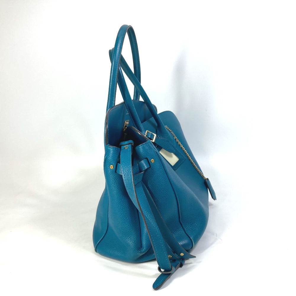 LOUIS VUITTON Shoulder Bag M55023 leather blue Handbag Bag Tote Bag Mira MM Women