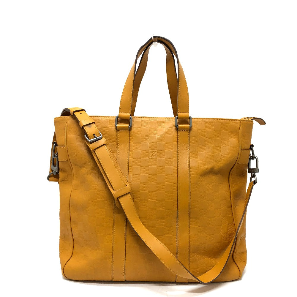 LOUIS VUITTON Tote Bag âm41228 Damier Anfini Leather yellow Damier Infinie Tadao mens