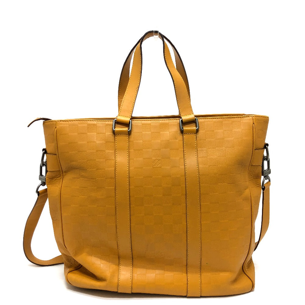 LOUIS VUITTON Tote Bag âm41228 Damier Anfini Leather yellow Damier Infinie Tadao mens