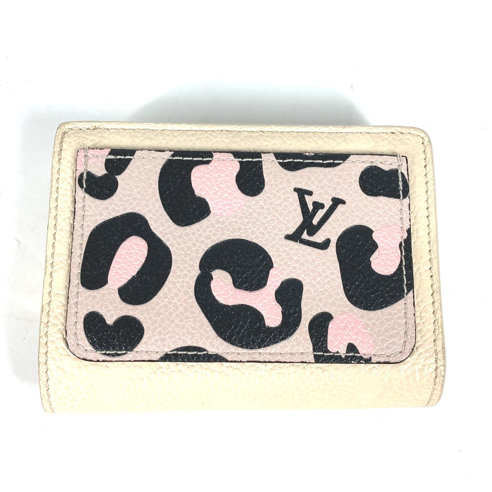 LOUIS VUITTON Folded wallet M80754 Monogram Ann Platt Leather beige Monogram Ann Platt Portefeuille Clare Women