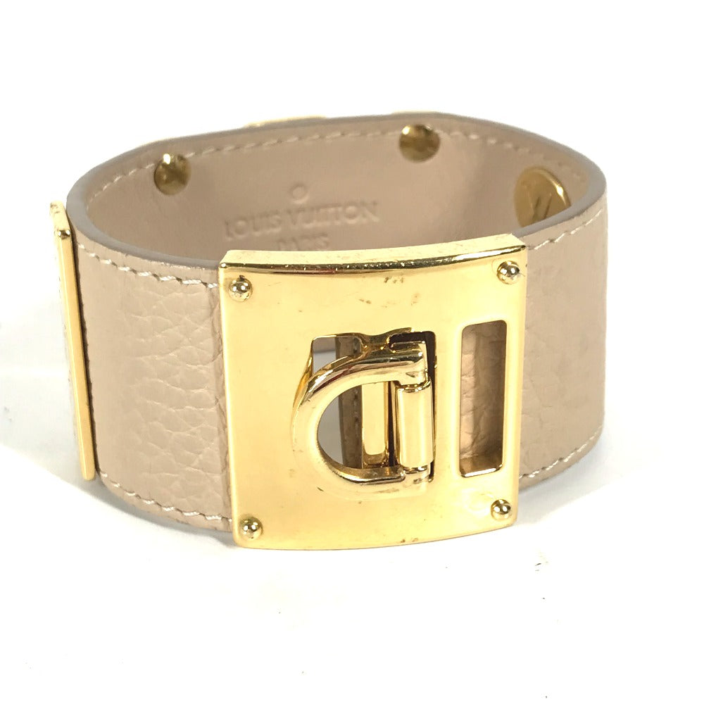 LOUIS VUITTON Bangle M6538ï¿½@ leather beige Brasserie SO LV Women 17