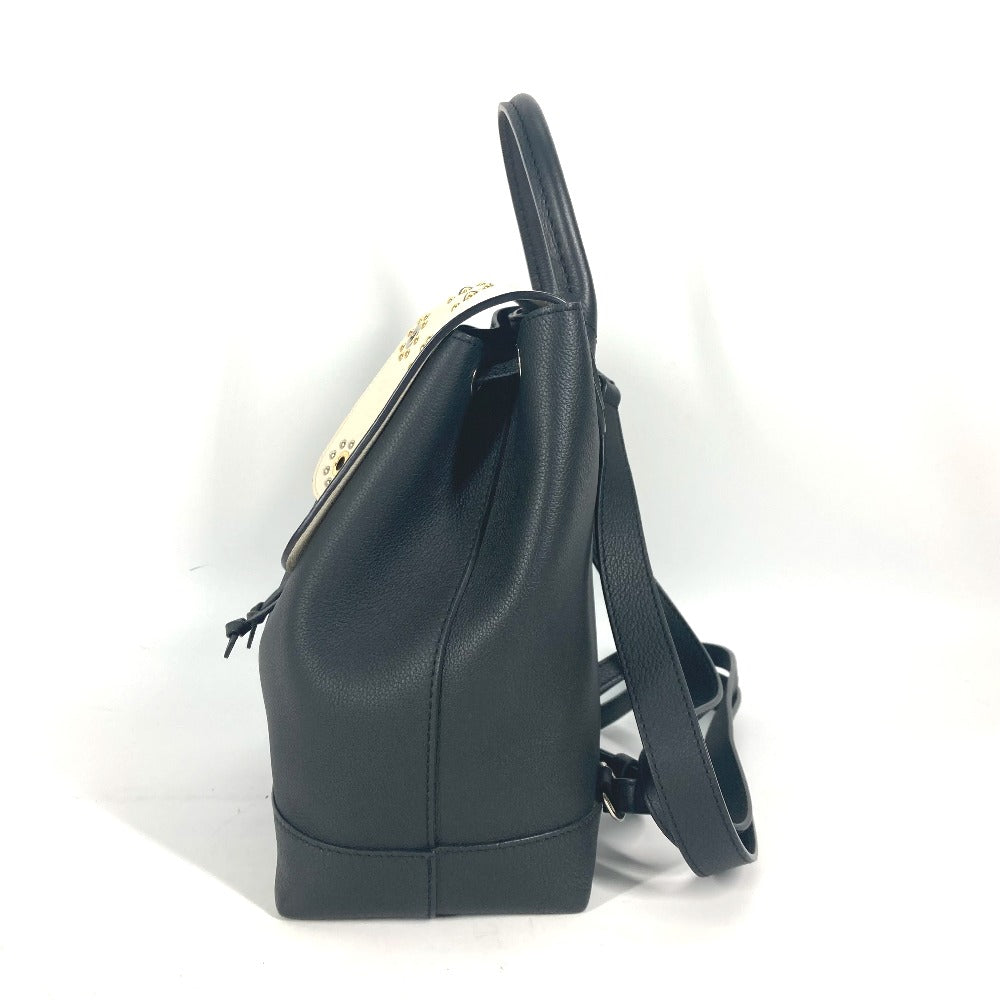 LOUIS VUITTON Backpack M54108 leather black Rock Me Backpack Studs Women