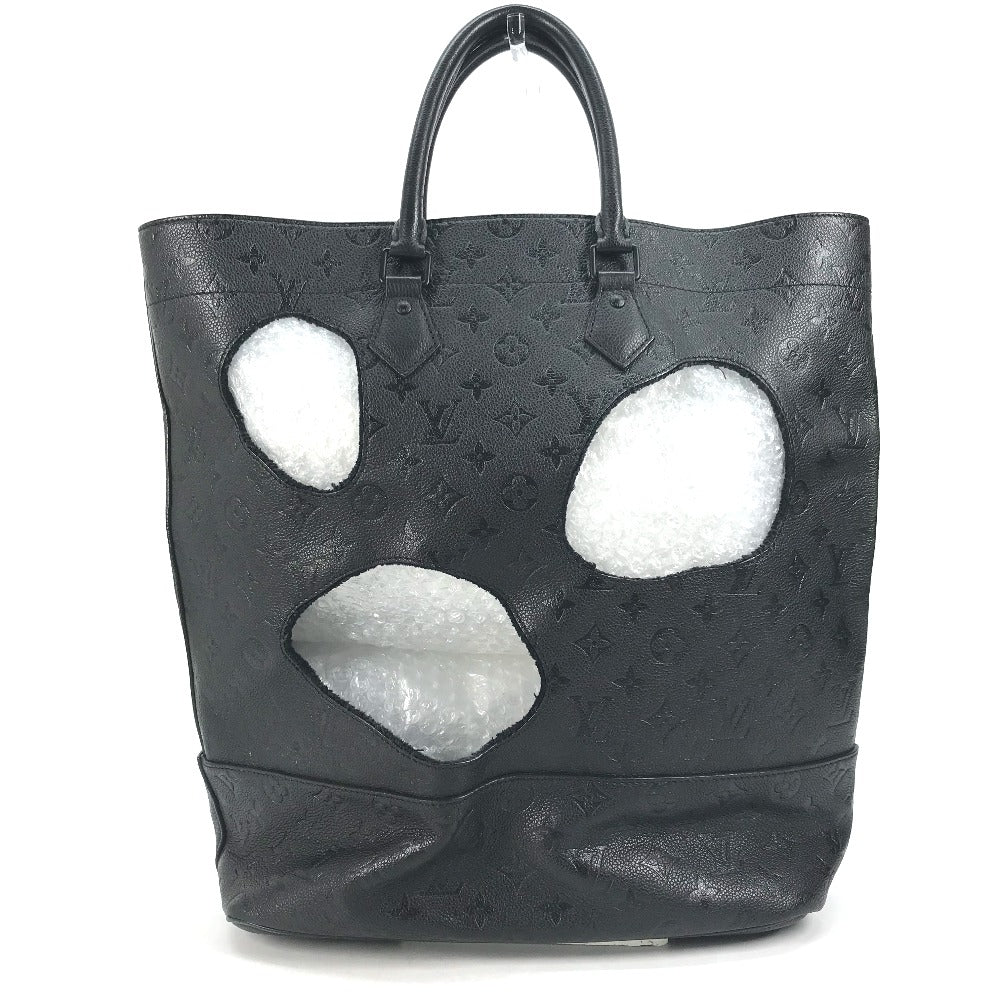 LOUIS VUITTON Tote Bag M45887 Monogram Ann Platt Leather black Rei Kawakubo collaboration Monogram Empreinte With Holes PM