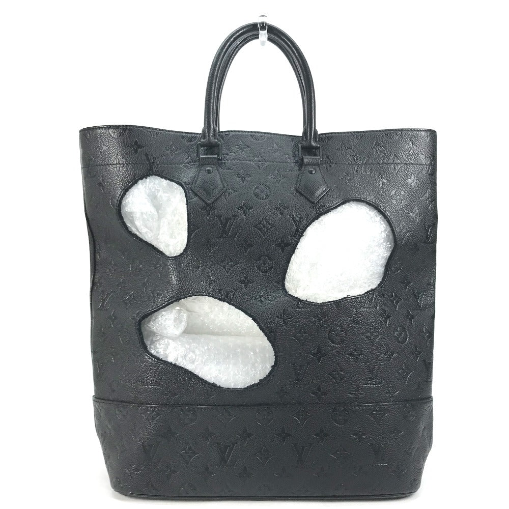 LOUIS VUITTON Tote Bag M45887 Monogram Ann Platt Leather black Rei Kawakubo collaboration Monogram Empreinte With Holes PM