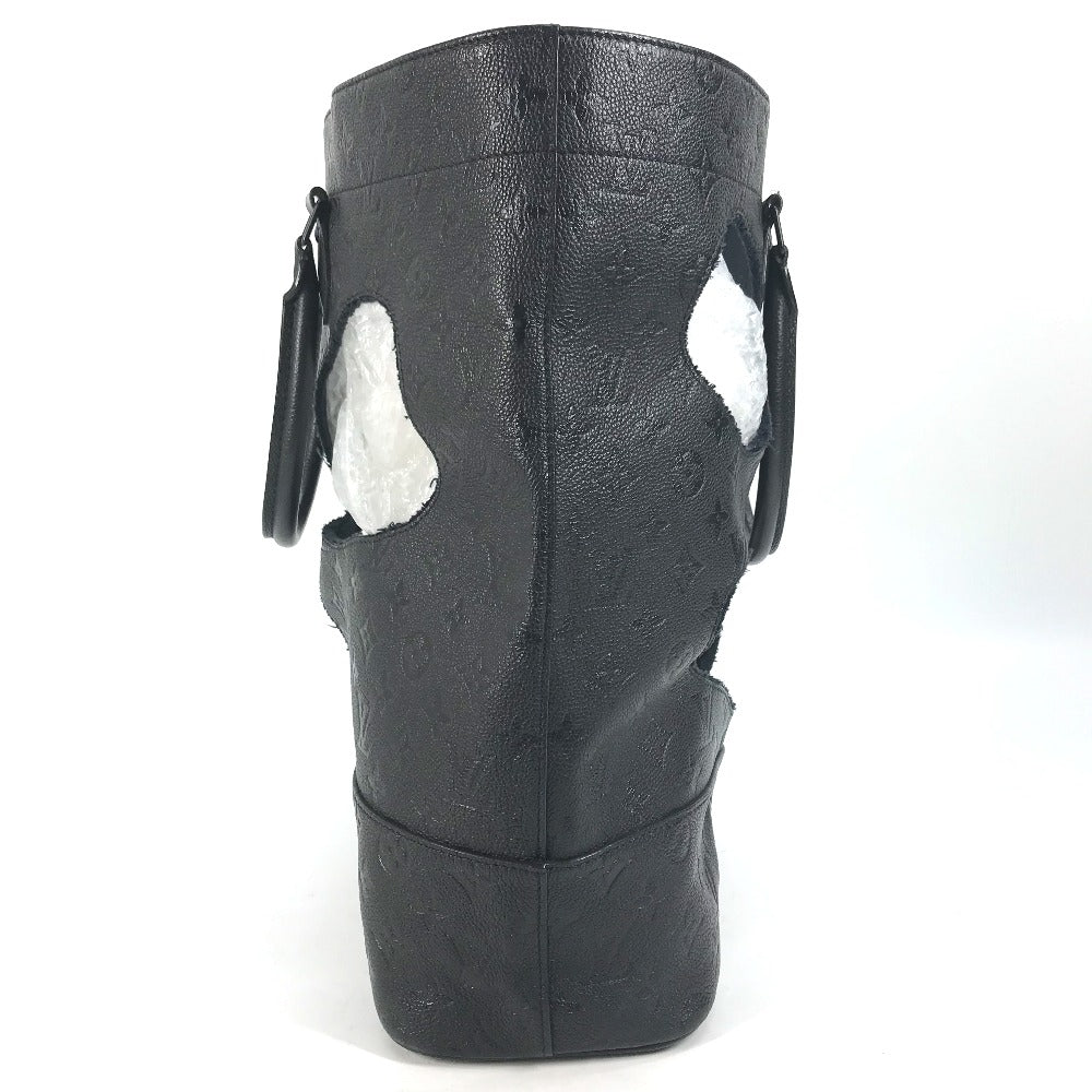 LOUIS VUITTON Tote Bag M45887 Monogram Ann Platt Leather black Rei Kawakubo collaboration Monogram Empreinte With Holes PM