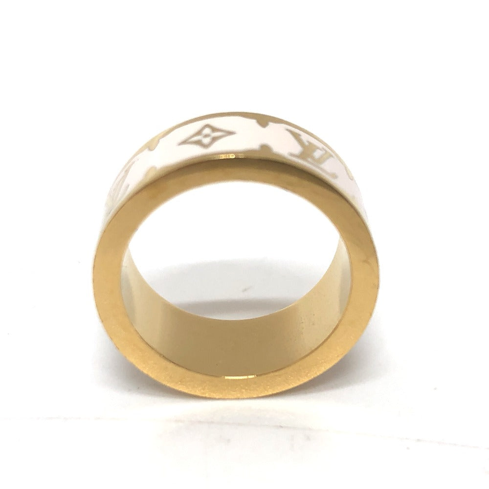 LOUIS VUITTON Ring M1565S metal white Ring Nano Gram Enamel S