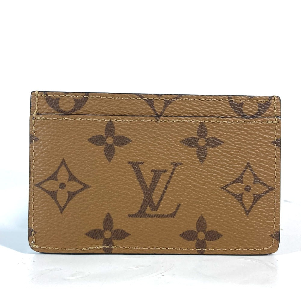 LOUIS VUITTON Card Case M83691 Monogram reverse canvas Brown Monogram reverse Porto cult  Simple Women