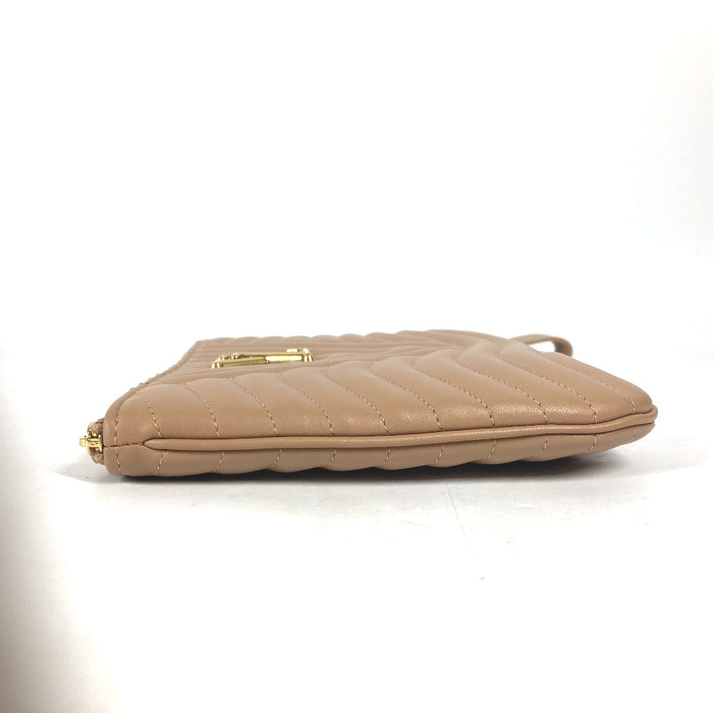 LOUIS VUITTON Clutch bag M68478 leather beige New Wave Pochette Zip Women