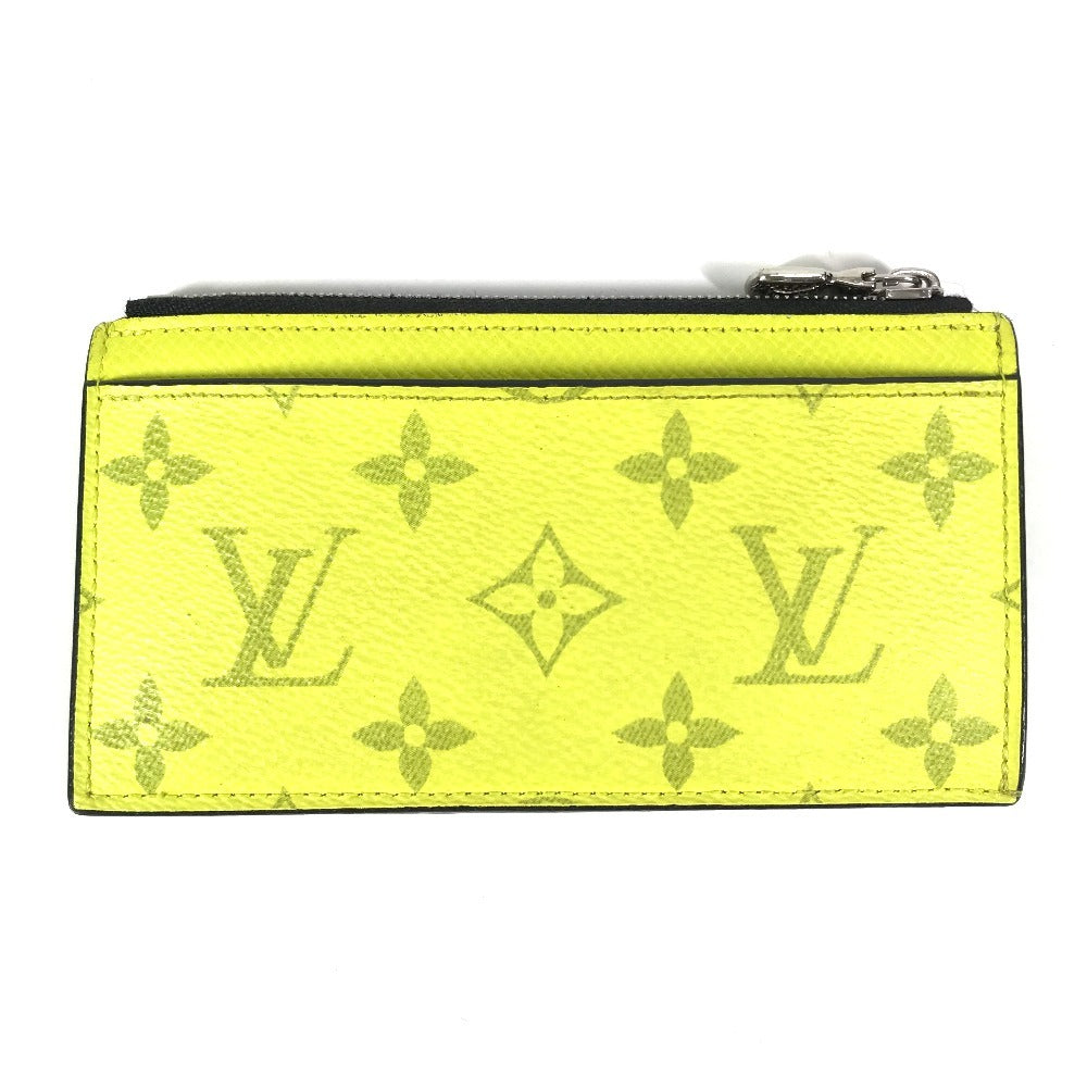LOUIS VUITTON Coin case M30950 Taiga Leather, Monogram Canvas yellow Taigalama Coin card holder Women(Unisex)