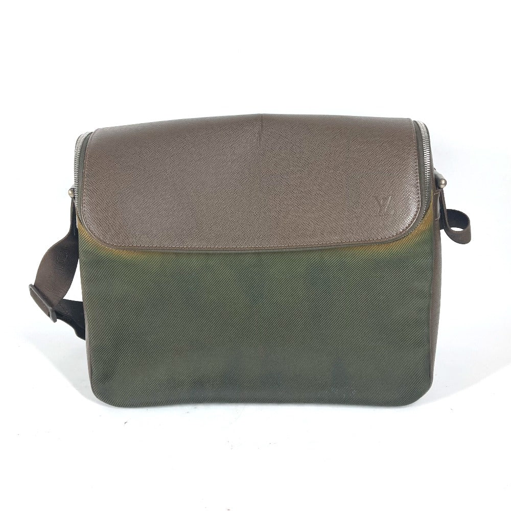 LOUIS VUITTON Shoulder Bag M30868 Taiga Leather, Nylon Brown Taiga Thai meal mens