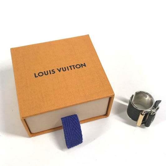 LOUIS VUITTON Ring MP0669ï¿½@ Leather, Metal black logo mens S