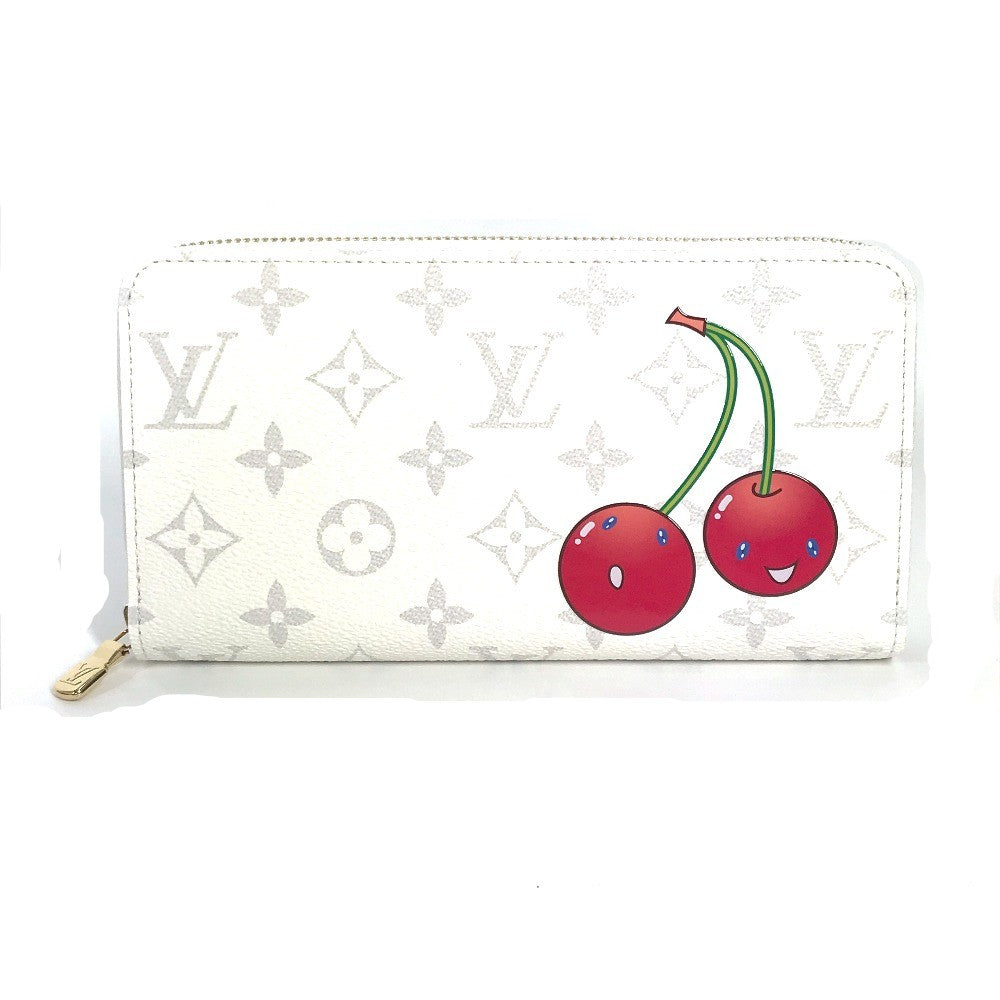 LOUIS VUITTON Long Wallet Purse M14240 Monogram canvas white Takashi Murakami collaboration monogram LV ï¿½~ TM Zippy Wallet unisex(Unisex)