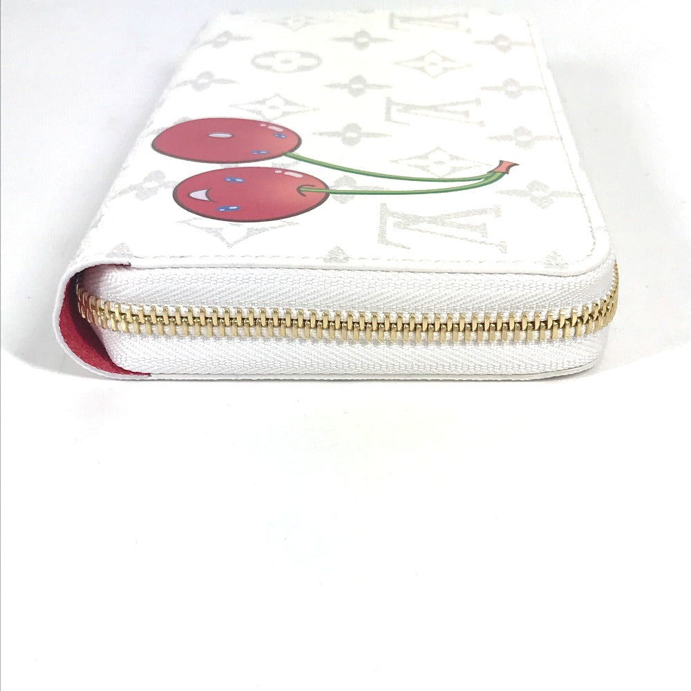 LOUIS VUITTON Long Wallet Purse M14240 Monogram canvas white Takashi Murakami collaboration monogram LV ï¿½~ TM Zippy Wallet unisex(Unisex)
