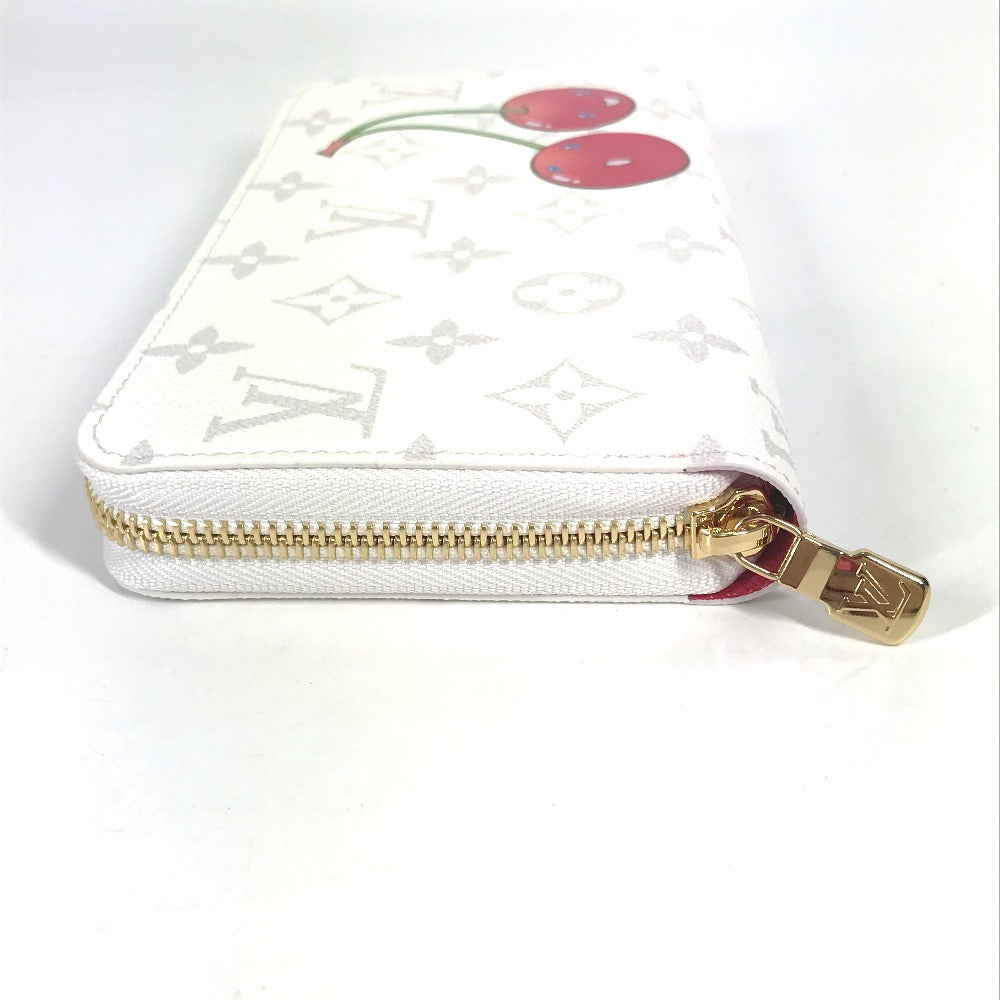 LOUIS VUITTON Long Wallet Purse M14240 Monogram canvas white Takashi Murakami collaboration monogram LV ï¿½~ TM Zippy Wallet unisex(Unisex)