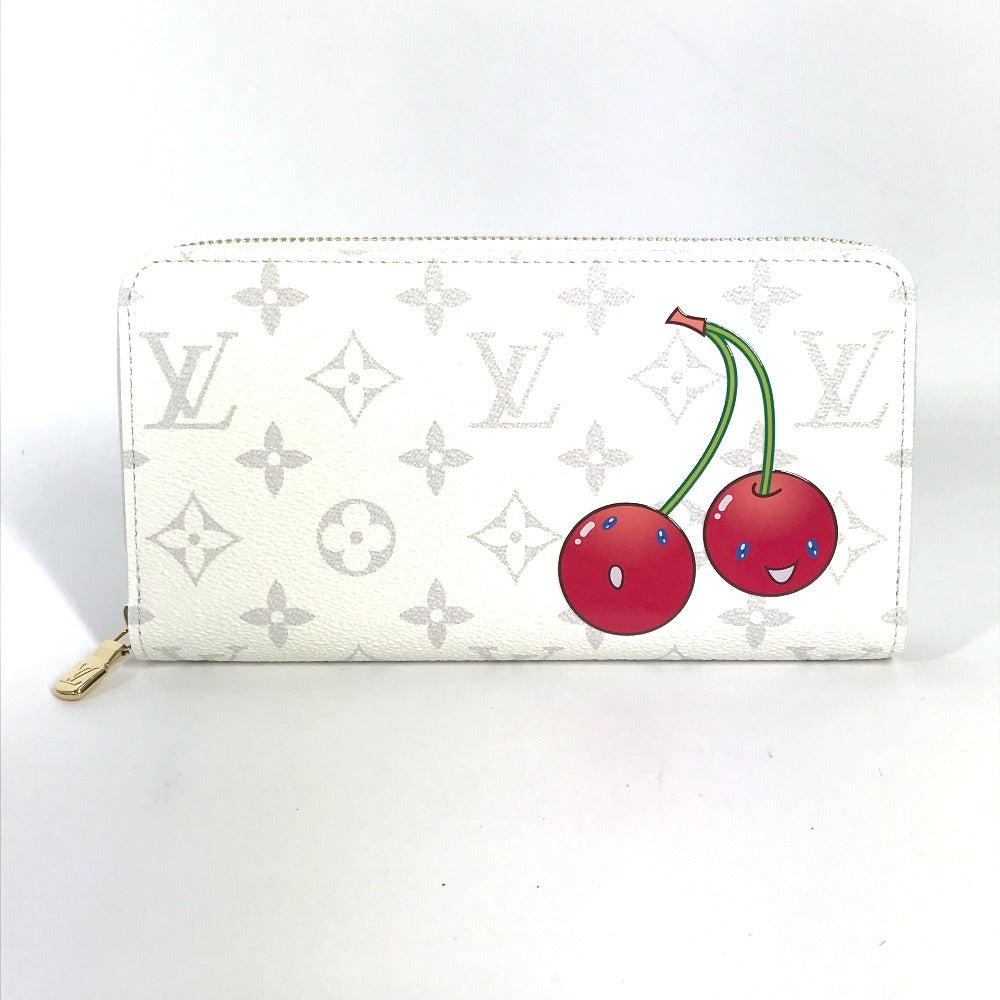 LOUIS VUITTON Long Wallet Purse M14240 Monogram canvas white Takashi Murakami collaboration monogram LV ï¿½~ TM Zippy Wallet unisex(Unisex)