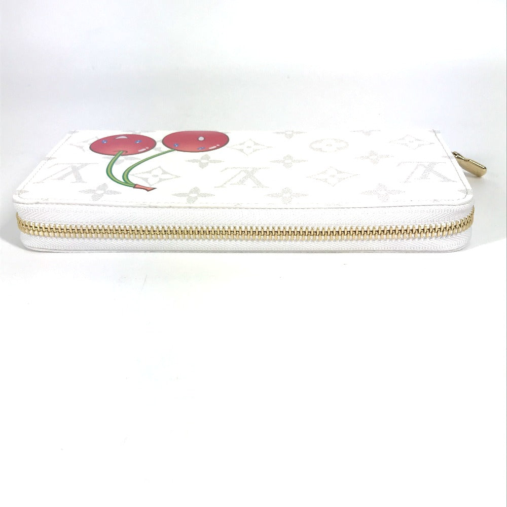LOUIS VUITTON Long Wallet Purse M14240 Monogram canvas white Takashi Murakami collaboration monogram LV ï¿½~ TM Zippy Wallet unisex(Unisex)